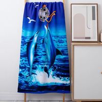 Serviette de plage ronde à séchage rapide, motif fantaisie sans sable, personnalisation d'usine, avec logo, absorption d'eau, microfibre