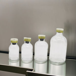 Bouteille en verre cosmétique moulée de 50ml avec bouchon à vis Poudre de périline lyophilisée Emballage de boîte d'antibiotiques d'injection brune - Product Image 1