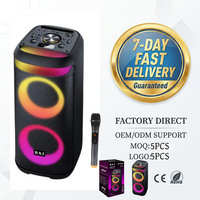 BA-L2602 Altavoz Inalámbrico Dual de 6.5 Pulgadas, Alta Potencia, RGB, Karaoke, Fiesta, Marca Privada, MOQ Bajo, Personalizado de Fábrica, Entrega Rápida en 7 Días