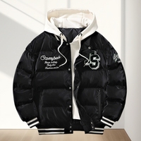 Veste d'hiver pour homme sur mesure, grande taille, épaisse, chaude et respirante, avec fermeture éclair, à capuche, décontractée, pour l'extérieur