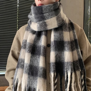 Sciarpa Calda a Quadri Intramontabile Stile <span class=keywords><strong>Old</strong></span> Money, Isolante per l'Inverno Freddo, Versatile per Viaggi Quotidiani, Regalo Aziendale per Coppie - Product Image 6