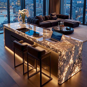 Ensembles <span class=keywords><strong>de</strong></span> mobilier <span class=keywords><strong>de</strong></span> bar <span class=keywords><strong>de</strong></span> luxe moderne pour discothèques, tabourets <span class=keywords><strong>de</strong></span> bar modulaires écologiques pour îlots <span class=keywords><strong>de</strong></span> <span class=keywords><strong>cuisine</strong></span>, tables <span class=keywords><strong>de</strong></span> bar à domicile, salons et centres commerciaux - Product Image 1