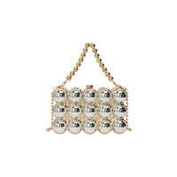 Nouvelle Pochette de Soirée Faite Main en Acrylique 2026 pour Femme, Sac à Main Perles et Boules, Pochette de Mariage, Fête, Bal de Promo avec Chaîne