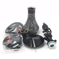 Nouvelle Conception Chicha Noire à 2 Tuyaux, Narguilé Complet en Alliage d'Aluminium pour Grossistes