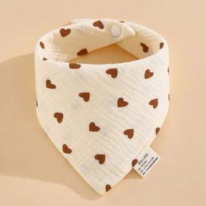 Bavoirs bandana pour bébé en mousseline teinte, prêts à être expédiés, unis, très vendus, imperméables, 100% coton doux, Kids Tales Support - Product Image 1