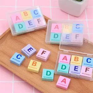 United Kingdom new school&office supplies product ideas 2023 Fashionable alphabet letter design pencil eraser rubber for student
