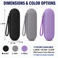 Étui isotherme antichoc en polyester rigide et EVA pour stylo à insuline, portable, pour voyage, avec fermeture éclair, personnalisable, nouveau, OEM, vente en gros