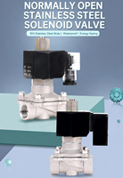 Vanne électrique en acier inoxydable PN1.0Mpa, électrovanne normalement ouverte CKDF-10P DN25 PN1.6Mpa DC24V pour contrôle automatique