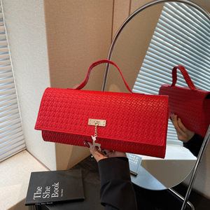 2025 mùa đông Bộ sưu tập mới dệt dệt thời trang túi xách tối giản nhỏ túi vuông màu cao giá trị cá nhân hình học - Product Image 3