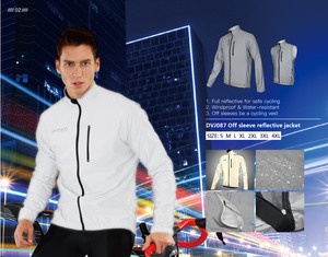 Chaqueta Cortavientos Impermeable para <span class=keywords><strong>Ciclismo</strong></span> con Doble Bolsillo Trasero, Secado Rápido, Protección UV, Reflectante, para <span class=keywords><strong>Invierno</strong></span> - Product Image 6