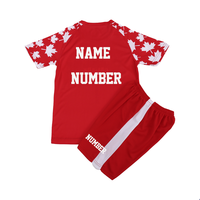 Maillot de football de l'équipe rétro Maillots de football du Canada rouges personnalisés pour enfants Uniforme de football de mode feuille d'érable Ensemble Maillot rouge blanc