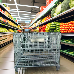 Bền Xách Tay Dây Thép Lưới Lưu Trữ Lồng Có Thể Gập Lại Sắt Tổ Chức Hộp Với Hà Lan Dệt Phong Cách Cắt Hàn Dịch Vụ Bao Gồm - Product Image 3