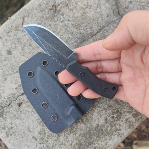 छोटे सीधे 420 स्टील ब्लेड चाकू जी 10 हैंडल फिक्स्ड ब्लेड शिकार बचने का उपकरण - Product Image 2