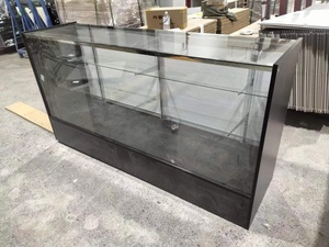 HiKUYA Custom 70 Inch Wooden Glass Display Counter Smoke Shop Showcase Case With Adjustable Shelves Smoke Shop Display Cases - Product Image 6