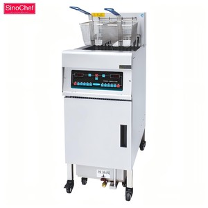 เครื่องทอดไฟฟ้าสแตนเลสแบบใหม่ พร้อมตะกร้ากรองน้ำมันสองใบ สำหรับทอดไก่<span class=keywords><strong>กรอบ</strong></span> <span class=keywords><strong>หมู</strong></span>ทอด มันฝรั่งทอด - Product Image 1