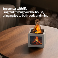 Nouvel Humidificateur d'Arômes OEM Rétro Unique en Forme de Feu de Camp, Simulation 3D, 7 Couleurs, Diffuseur de Parfum à Minuterie