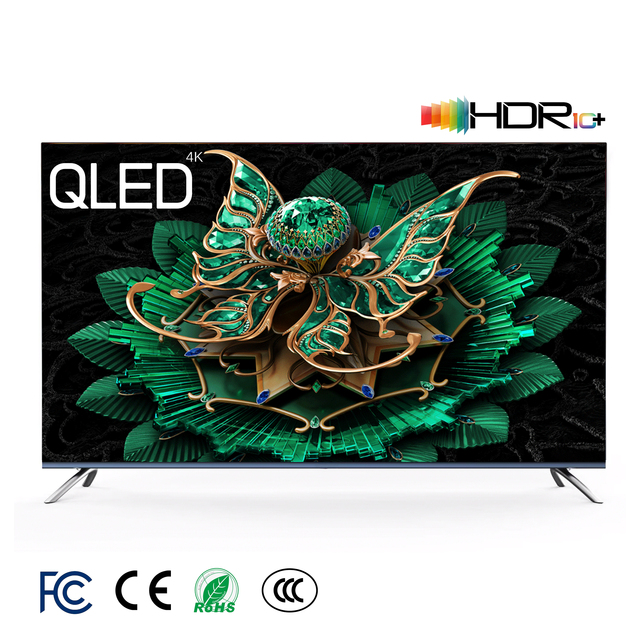 Direct Factory Supply 75 Inch QLED Ultra HD Smart Screen Wide Color Gamut Frameless Display 4K Smart TV Ideal for Living Room