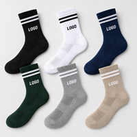 Chaussettes de course personnalisées, chaussettes de sport avec logo, chaussettes respirantes et rembourrées pour la salle de sport et l'entraînement