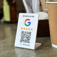 Support NFC personnalisé d'usine 13.56MHz NFC 213/215/216 pour Google Review TikTok Instagram Facebook Scan Payer Commande PVC Enseigne