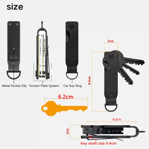 Organisateur de clés EDC, porte-clés pliable en métal, <span class=keywords><strong>rangement</strong></span> de clés compact et silencieux pour le transport quotidien - Product Image 5