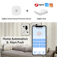 Tuya smart life app Wifi Zigbee Mmwave Capteur de mouvement de présence humaine avec détection de luminance/distance 5/110/220v Smart home