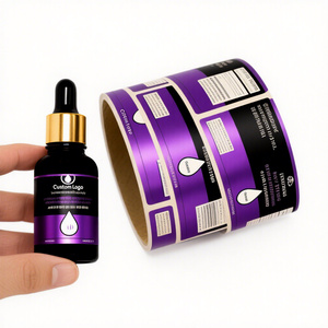 Custom Printing Private Logo Packaging Sticker Product Cosmetic Adhesive Waterproof Sticker Labels for Bottles Body Butter Jar - Product Image 5