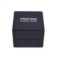 Boîte à bijoux en bois finition piano haute brillance, doublure en velours, logo personnalisé, boîte de rangement de luxe pour bagues, cadeau de mariage ou de fiançailles