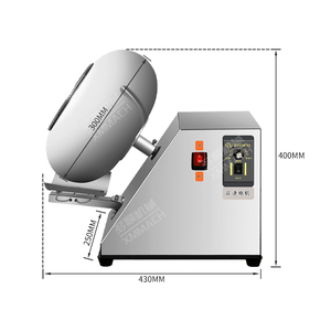 Mini máquina de recubrimiento de calefacción eléctrica de grado alimenticio de 300mm de diámetro para laboratorio hecho 304 acero inoxidable para nueces frutas de maíz - Product Image 3