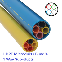 Micro-conduit carré flexible et durable en PEHD à 4 voies, à enfouissement direct, avec 4 sous-conduites, pour la protection des câbles à fibres optiques FTTH, à prix avantageux