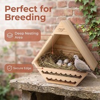 Nichoir automatique en bois en forme de triangle, avec revêtement en poudre, pour l'extérieur, petit habitat d'élevage de pigeons