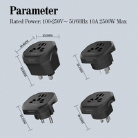 LDNIO Z7 2500W Adaptateur universel Bande d'alimentation murale Multi prise US/EU/UK/AU Adaptateur de voyage universel Prise d'extension Bonne qualité
