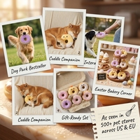 Jouets pour chiens en peluche Donut Lapin de Pâques, jouets à mâcher couineurs pour chiots style poussin et lapin, jouets interactifs durables pour animaux de compagnie, cadeau