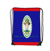 Sac à cordon léger en polyester avec drapeau de la Barbade, sac de sport portable pour le voyage, le camping et l'usage quotidien