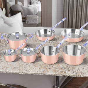 Venta Directa de Fábrica, Juego de 7 Mini Ollas de Cobre, Juego de Utensilios de Cocina Modernos, Cacerola Creativa, Sartén, Cacerola para Salsas, para Hogar, Hotel, Restaurante - Product Image 2