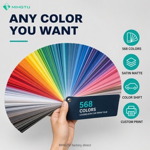 Film PPF TPU 7,5 mil, 568 couleurs, noir mat satiné, gris argenté, rouge caméléon, film de changement de couleur, vinyle auto-cicatrisant pour covering automobile - Product Image 2