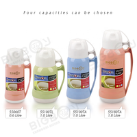 BIGBOY-termo de plástico al vacío de doble pared para el hogar, termo interior de vidrio de marca, 0,45l-1,8l