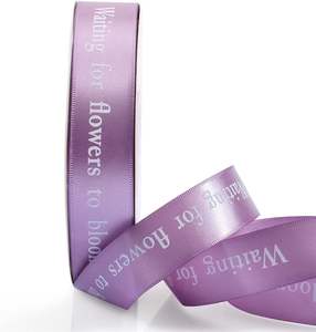 Cinta de Satén Personalizada de 4cm y 5cm con Etiqueta Impresa, Cinta de Satén con Logotipo en Relieve Dorado 3D, Rollo de Cinta de Regalo Navideña Personalizada - Product Image 1