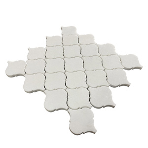 Mosaico de Mármol Thassos Blanco Puro 100% Natural con Diseño Arabesco para Cocinas y Baños de Lujo - Product Image 2