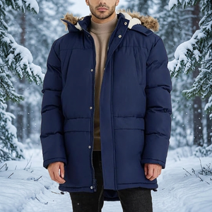 New Personalized Design Men <b>Parka</b> <b>Jackets</b> Wholesale Winter <b>Waterproof</b> Windproof Patchwork Cartoon Nylon Custom Logo - Product Image 3