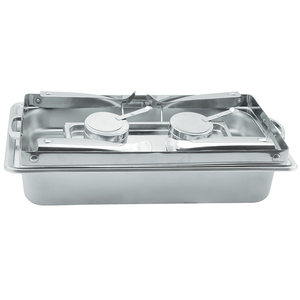 Chauffe-Plat Rectangulaire 9L en Acier Inoxydable à Prix Abordable pour Traiteur, Buffet et Restauration - Product Image 2