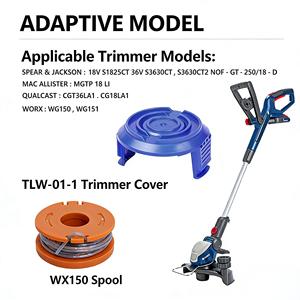 3 <b>pack</b> TLW-01-1 Trimmer Spool Cap Cover Replacement for <b>Mac</b> Allister MGTP 18 Li Blue WX150 Worx Spear&Jackson ALLister Qualcast - Product Image 6