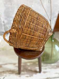 Panier de rangement vintage en bambou fait main du Vietnam, panier à plantes en osier asiatique avec poignées – Fournisseur - Product Image 6