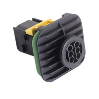 6-Position Sealed Waterproof Male Connector Housing for Heavy-Duty Truck Wiring Harness