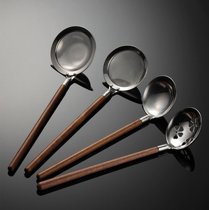 Mới đến nhà bếp Rỗng ra lò nồi súp Skimmer muỗng công suất bằng gỗ xử lý thép không gỉ súp lò nồi 2020005 - Product Image 4