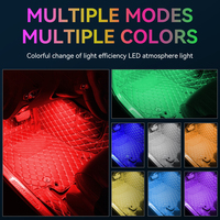 Lámpara Ambiental Decorativa para Automóvil de 12 LED, Luz Interior para Automóvil RGB LED, Luces LED para Pies de Automóvil, Kit de Iluminación Debajo del Tablero