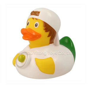 Pato de goma de PVC personalizado para deportes, juguetes de agua para niños, bañera impresa a granel, juguetes de baño adecuados para niños pequeños - Product Image 6