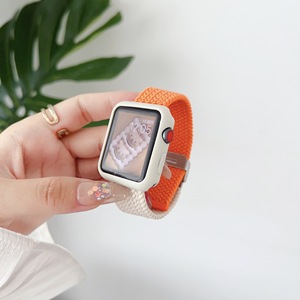 Pour <span class=keywords><strong>Apple</strong></span> <span class=keywords><strong>Watch</strong></span> 10 11 Nouveau bracelet de montre en nylon tissé contrasté avec boucle en métal Bracelet de remplacement pour IWatch 46mm 49mm - Product Image 6