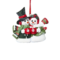 2027 Personalisierter Weihnachtsschmuck: Schneemann-Familie, Kranz, Schneeflocken-Anhänger, Harz-Weihnachtsanhänger, Niedliche Cartoon-Weihnachtsdekoration