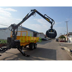 DIBO CE Matériel forestier et agricole : Grue forestière à benne basculante pour copeaux de bois, sciure et coquilles, avec remorque wagon 4x4 - Product Image 4
