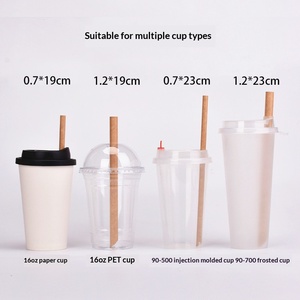 Custom Logo Paper Straws Biodegradable Eco Friendly Disposable Drinking Straws Individually Packed for Cafe Milk Tea Brand - Product Image 5